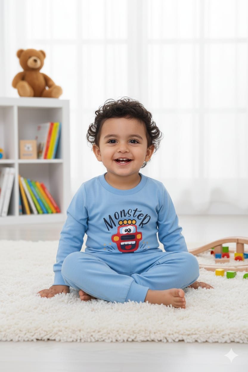 Monster Long Sleeves Pyjamas Set