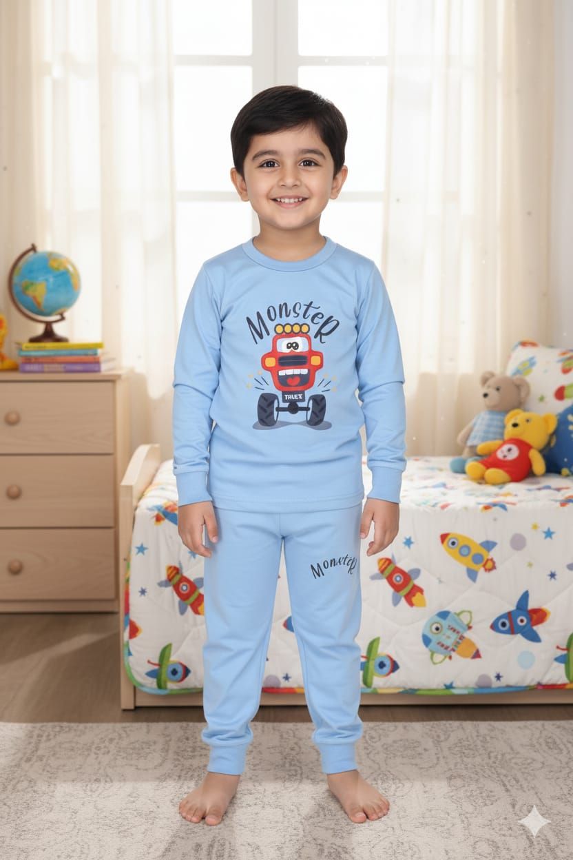 Monster Long Sleeves Pyjamas Set