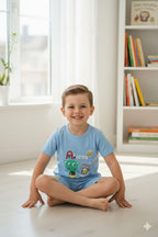 Cute Aliens Shorts Pyjamas set