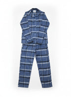 Classic blue flannel pyjamas set  blue