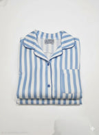 Classic blue stripe fleece pyjamas set (unisex)