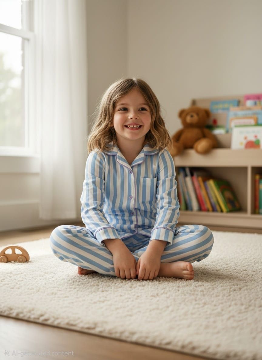 Classic Blue srtipe pyjamas set lilac