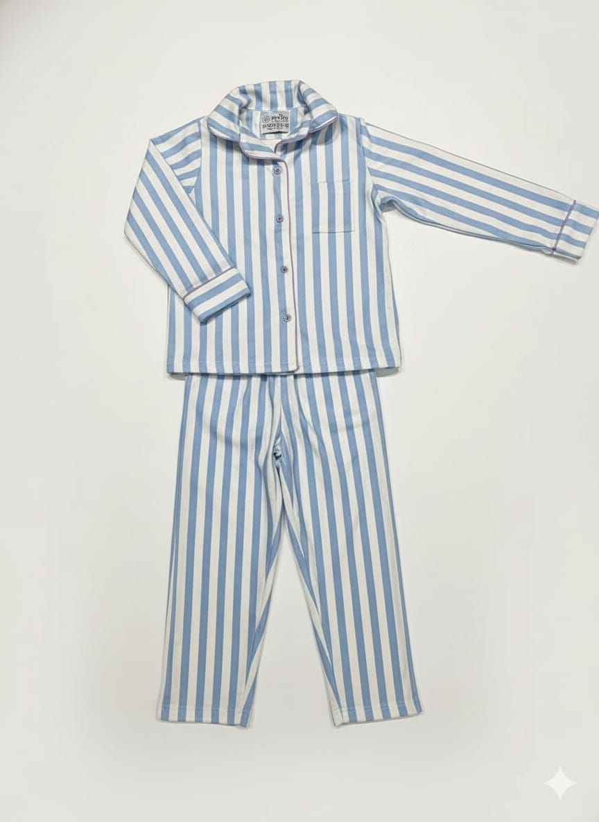 Classic Blue srtipe pyjamas set lilac