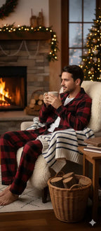 Classic cherry pyjamas for men