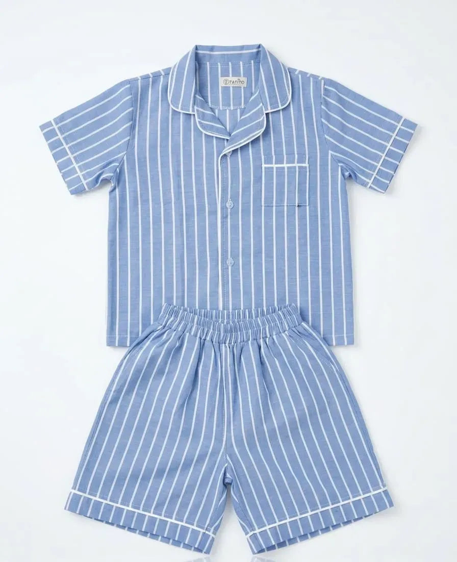 Classic oxford dark blue pyjamas